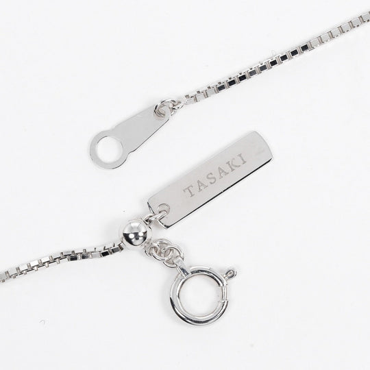 TASAKI Necklace K18 White Gold, 13P Black Pearl (Black Pearl) Silver Pearl around 0.3"-0.3" Women Used Authentic