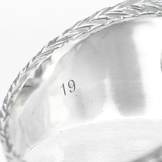 GUCCI Ring Silver925 Silver Interlocking G Arabesque mens 19 Used Authentic