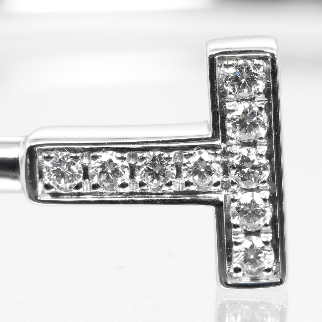 TIFFANY&Co. bracelet K18 White Gold, Diamond Silver Circumference of Wristaround5.9" T wire Women Used Authentic