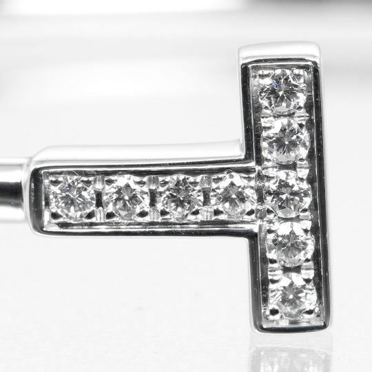 TIFFANY&Co. bracelet K18 White Gold, Diamond Silver Circumference of Wristaround5.9" T wire Women Used Authentic