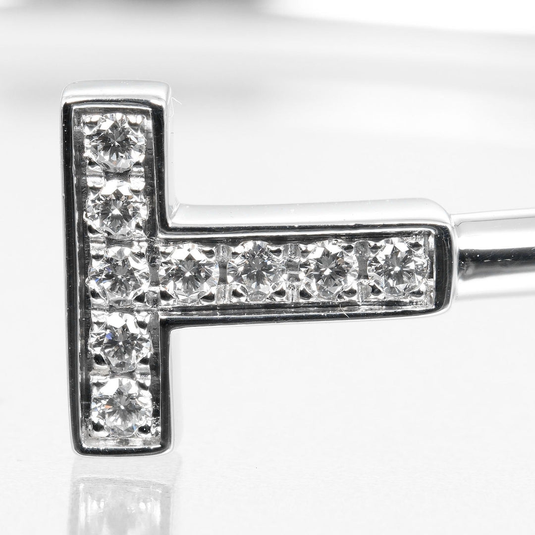 TIFFANY&Co. bracelet K18 White Gold, Diamond Silver Circumference of Wristaround5.9" T wire Women Used Authentic