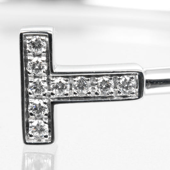 TIFFANY&Co. bracelet K18 White Gold, Diamond Silver Circumference of Wristaround5.9" T wire Women Used Authentic