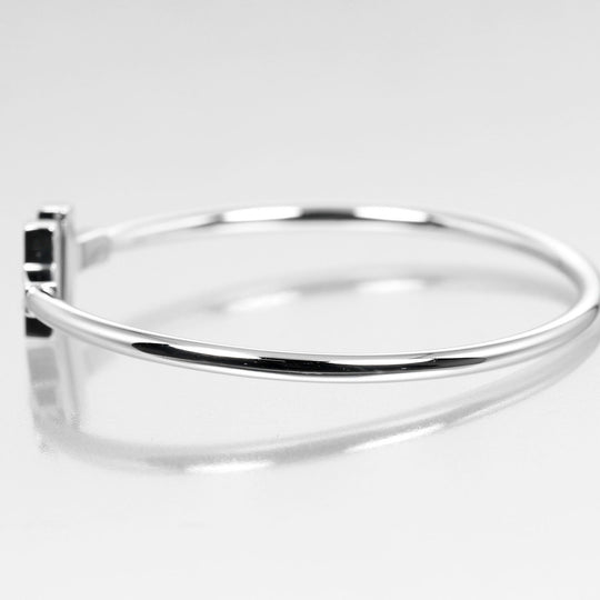 TIFFANY&Co. bracelet K18 White Gold, Diamond Silver Circumference of Wristaround5.9" T wire Women Used Authentic