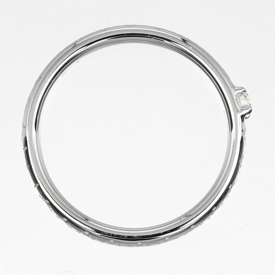 GUCCI Ring K18 White Gold, Diamond Silver Diamantissima Women 7 Used Authentic