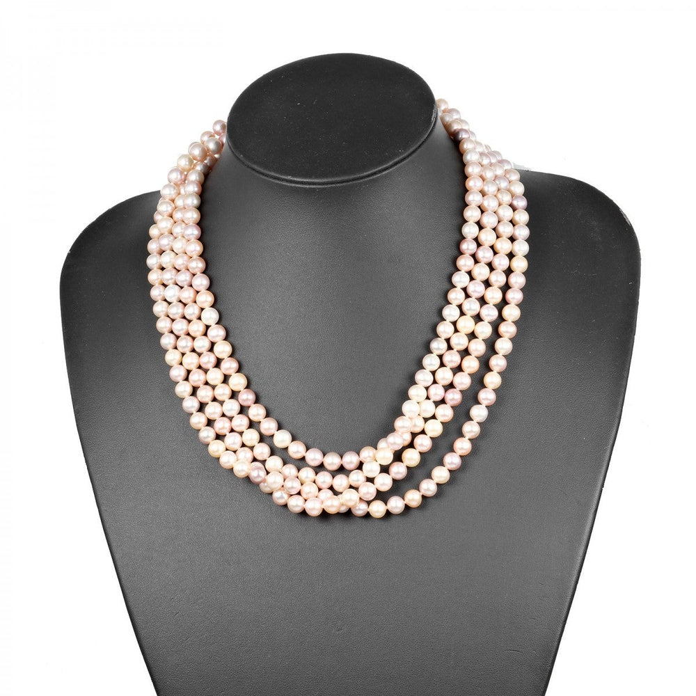 TIFFANY&Co. Necklace Silver925, pearl Silver 78.7" pearl around 0.3" Women Used Authentic