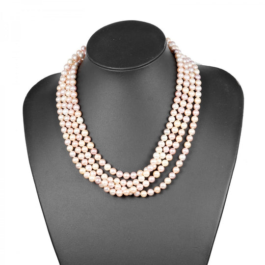 TIFFANY&Co. Necklace Silver925, pearl Silver 78.7" pearl around 0.3" Women Used Authentic