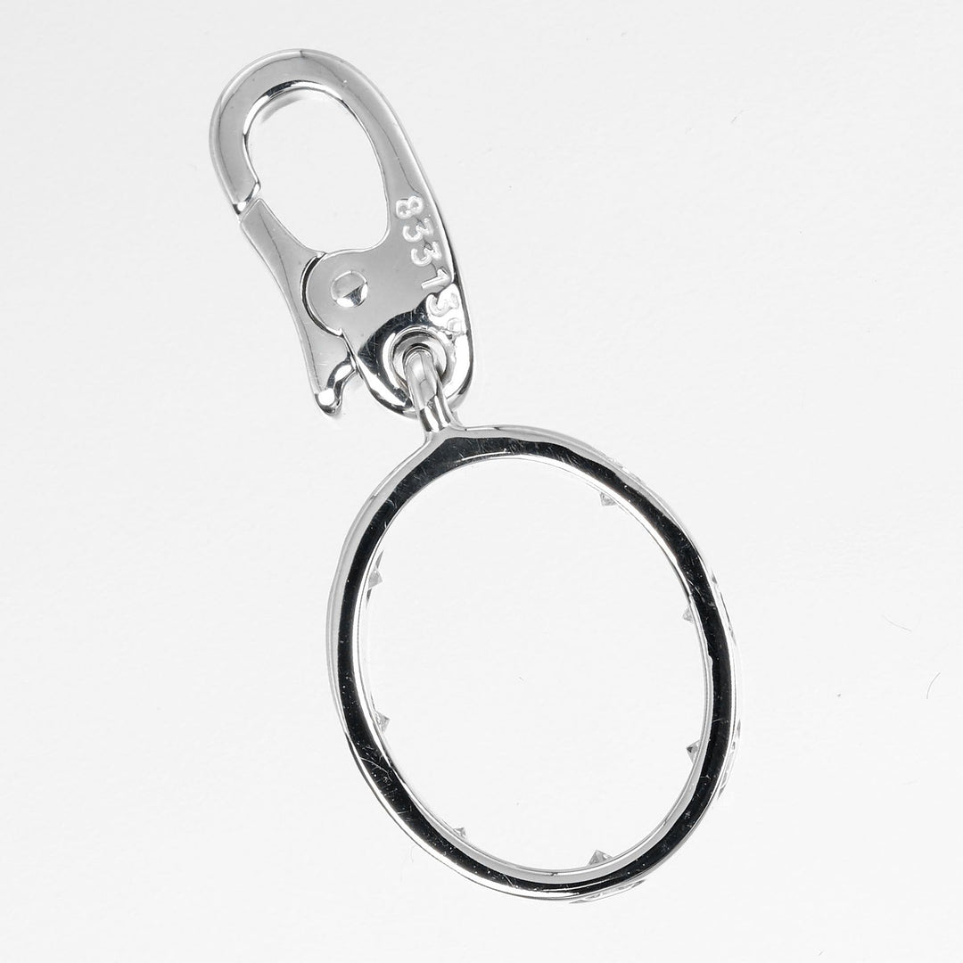 CARTIER Pendant top K18WG(750), 7P diamond Silver Love charm Women Used Authentic