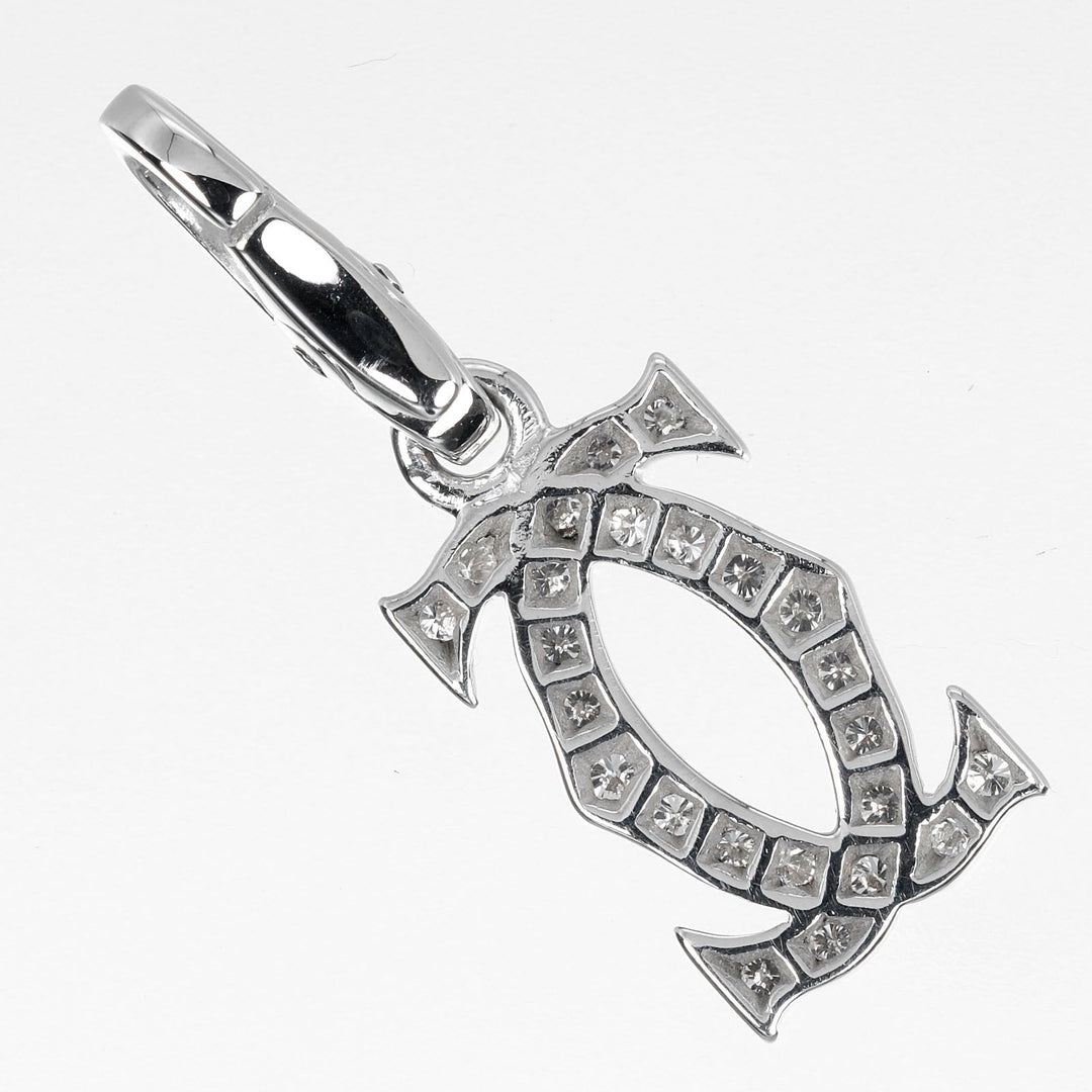CARTIER Pendant top K18WG, Diamond clear 2C charm Women(Unisex) Used Authentic