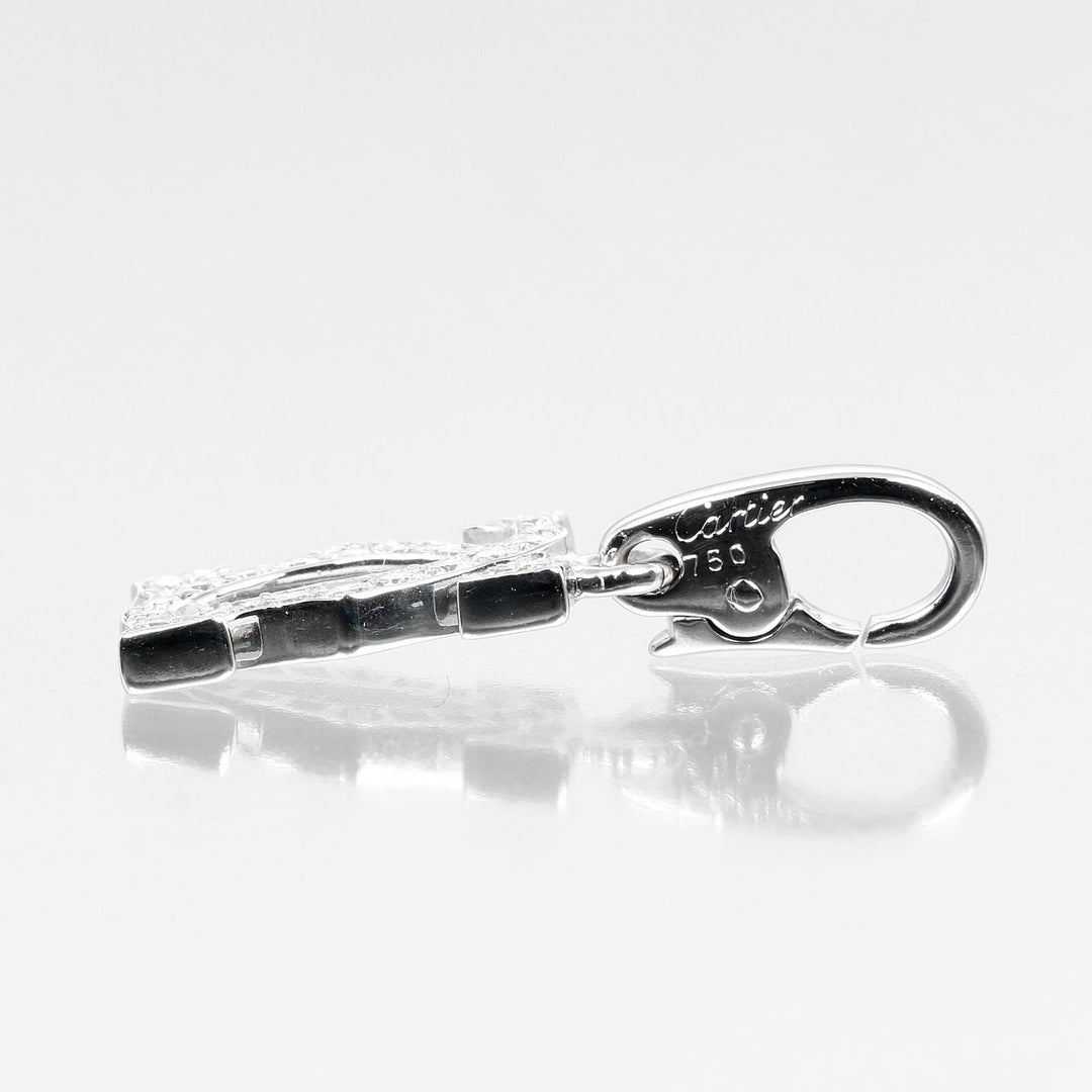 CARTIER Pendant top K18WG, Diamond clear 2C charm Women(Unisex) Used Authentic