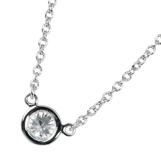 TIFFANY&Co. Necklace 0.19ct VS1/G/3EX Pt950Platinum, Diamond Silver By the yard Women Used Authentic