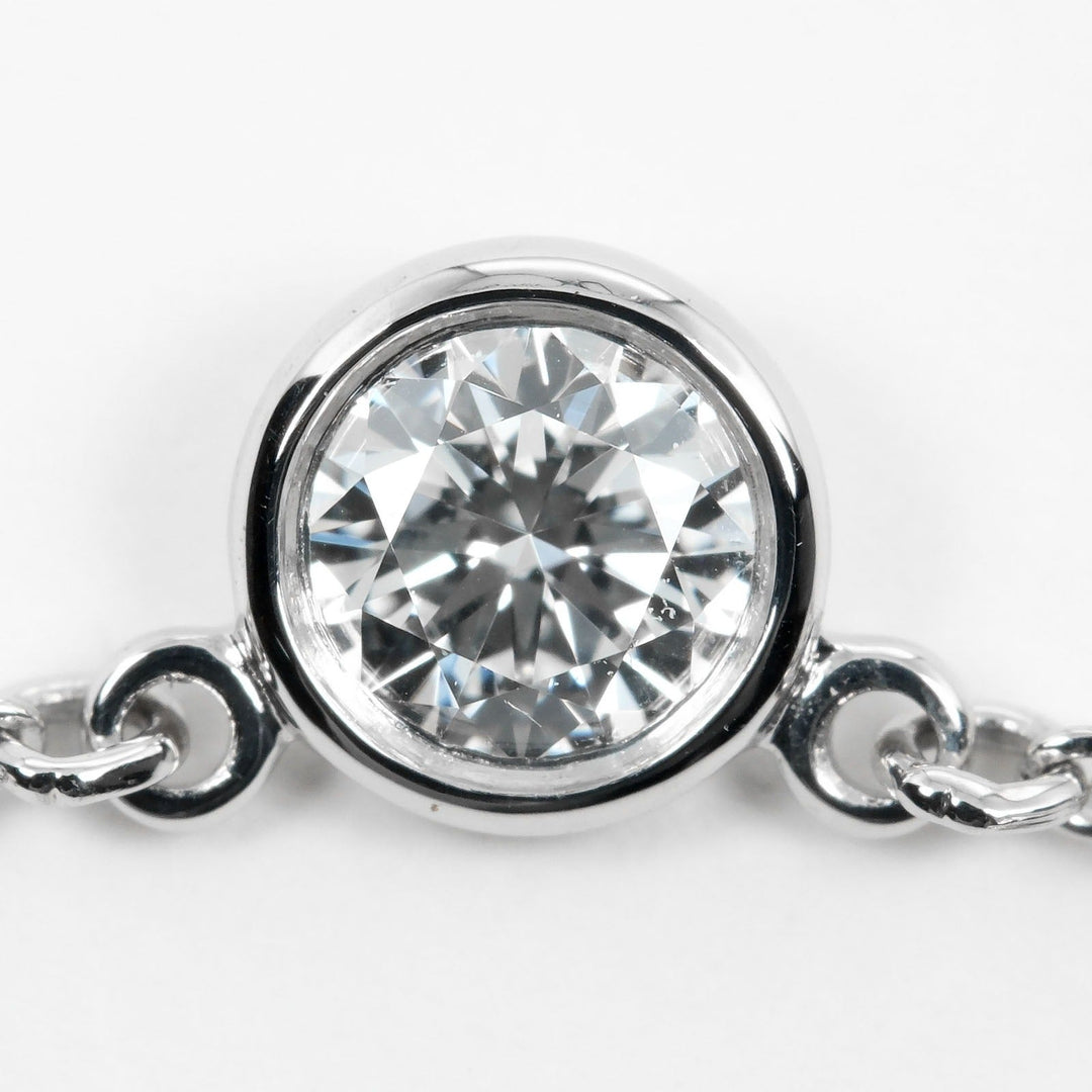 TIFFANY&Co. Necklace 0.19ct VS1/G/3EX Pt950Platinum, Diamond Silver By the yard Women Used Authentic