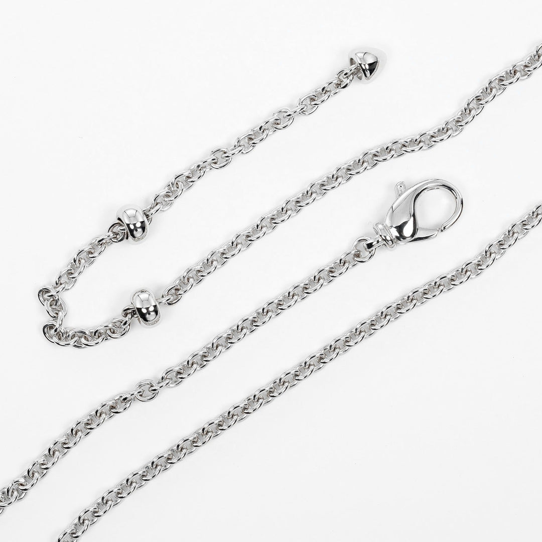 BVLGARI Necklace 18k white gold, diamond, onyx Silver optical Women Used Authentic