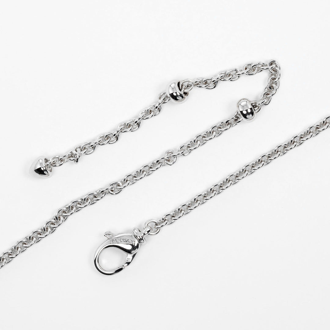 BVLGARI Necklace 18k white gold, diamond, onyx Silver optical Women Used Authentic