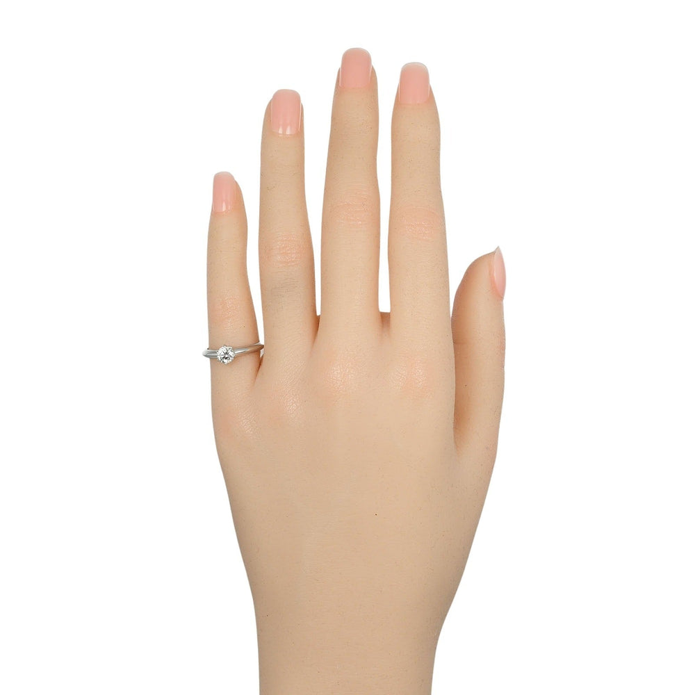 TIFFANY&Co. Ring 0.32ct VS2/E/GOOD Pt950Platinum, Diamond Silver Solitaire Women Used Authentic