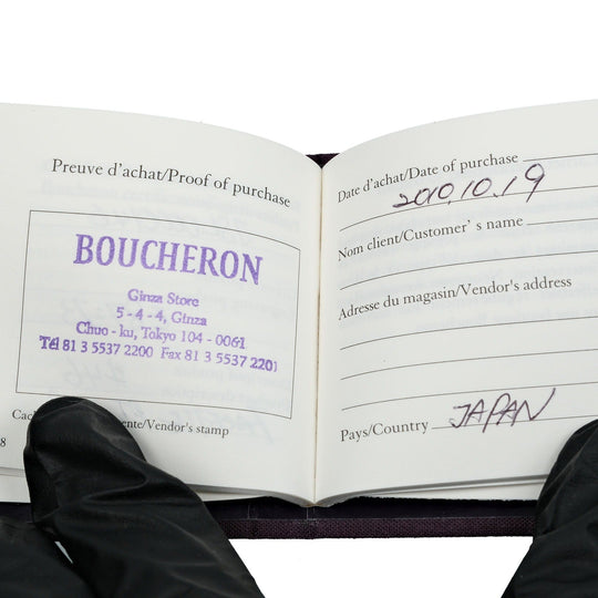 Boucheron Ring 0.21ct VVS1/E/VG Pt950Platinum, Diamond Silver Faceted Solitaire Women 46 Used Authentic