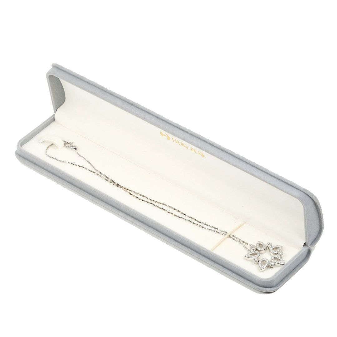 TASAKI Necklace K18 White Gold, Diamond Silver Magnet 2WAY Women Used Authentic