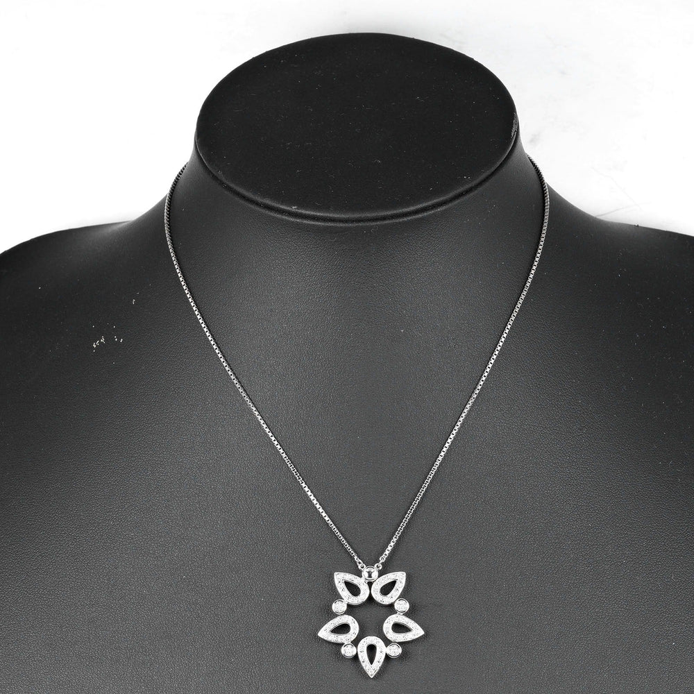 TASAKI Necklace K18 White Gold, Diamond Silver Magnet 2WAY Women Used Authentic