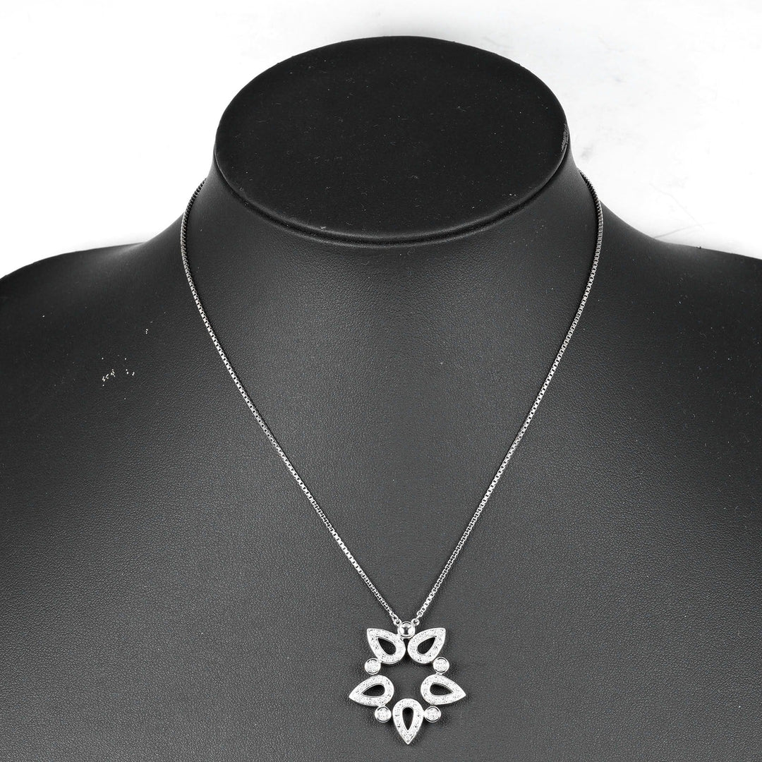 TASAKI Necklace K18 White Gold, Diamond Silver Magnet 2WAY Women Used Authentic