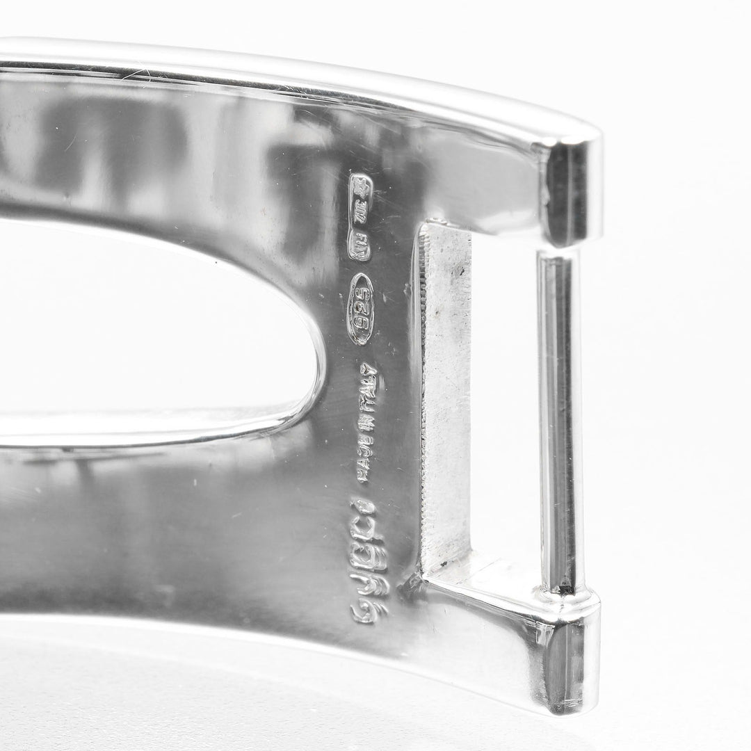 GUCCI bracelet Silver925 Silver Circumference of Wristaround6.7" G logo link Women Used Authentic