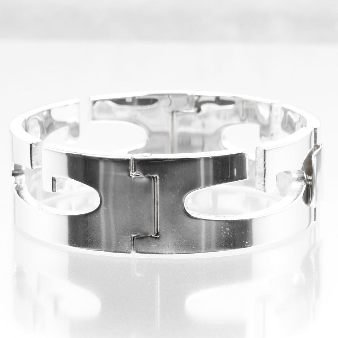 GUCCI bracelet Silver925 Silver Circumference of Wristaround6.7" G logo link Women Used Authentic