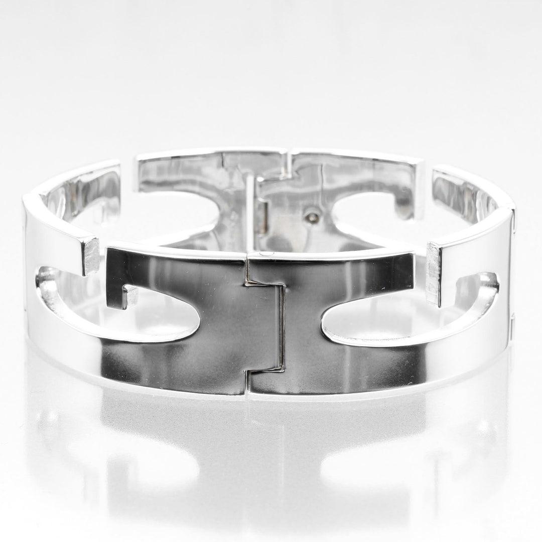 GUCCI bracelet Silver925 Silver Circumference of Wristaround6.7" G logo link Women Used Authentic