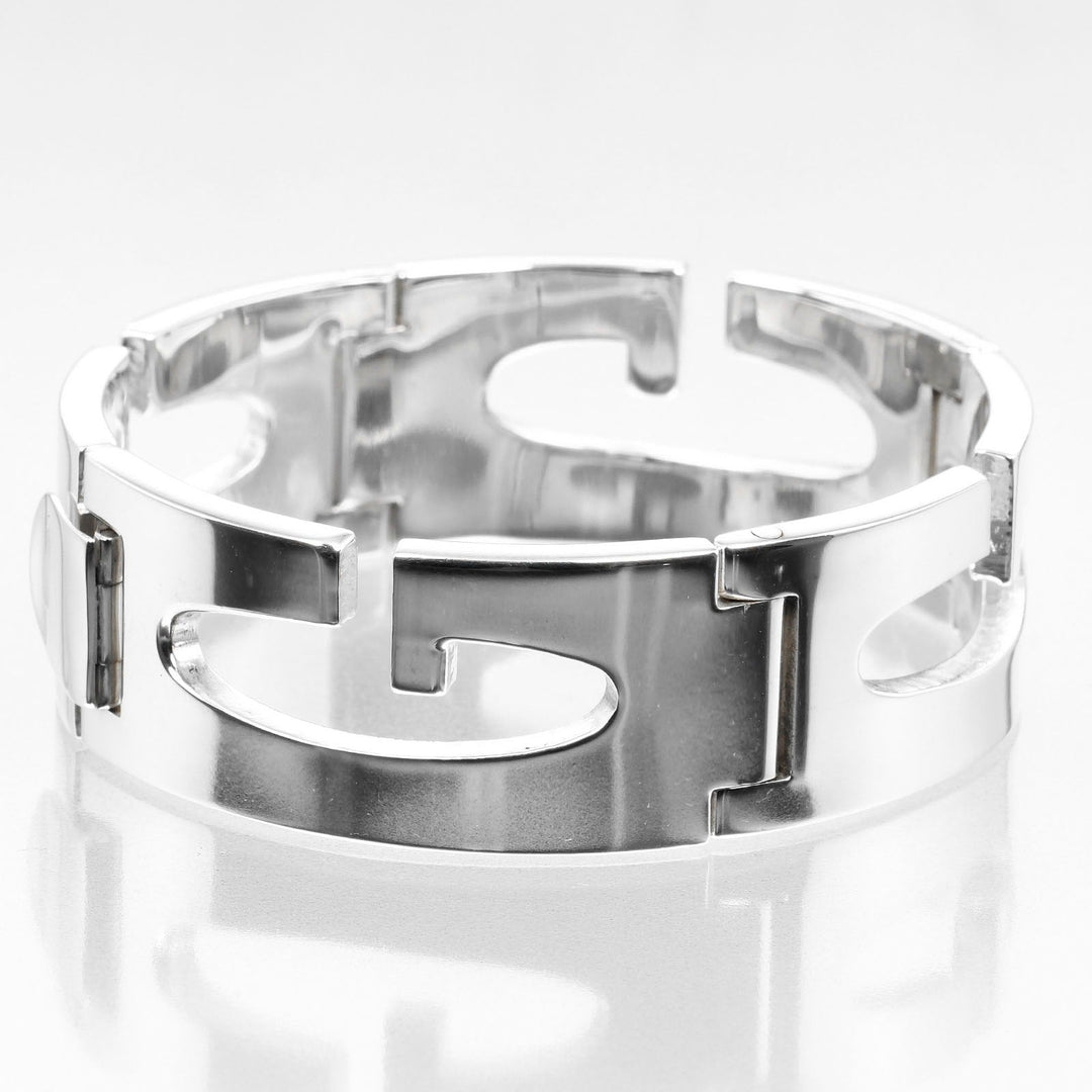 GUCCI bracelet Silver925 Silver Circumference of Wristaround6.7" G logo link Women Used Authentic