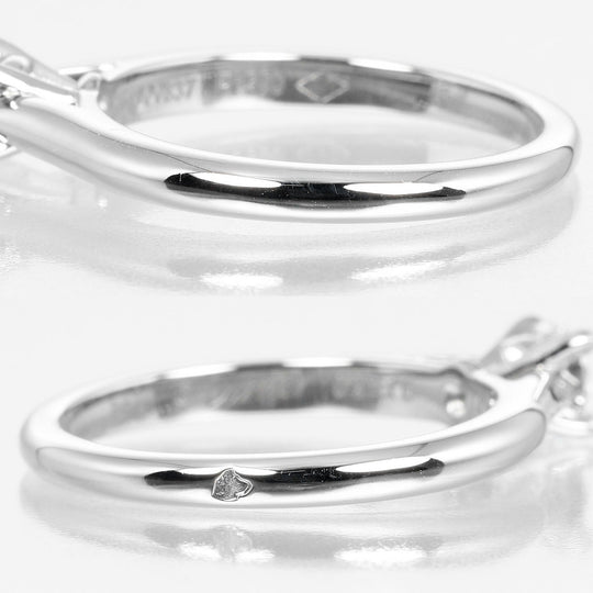 CARTIER Ring 0.23ct VS1/F/3EX Pt950Platinum, Diamond Silver 1895 Solitaire Women 47 Used Authentic