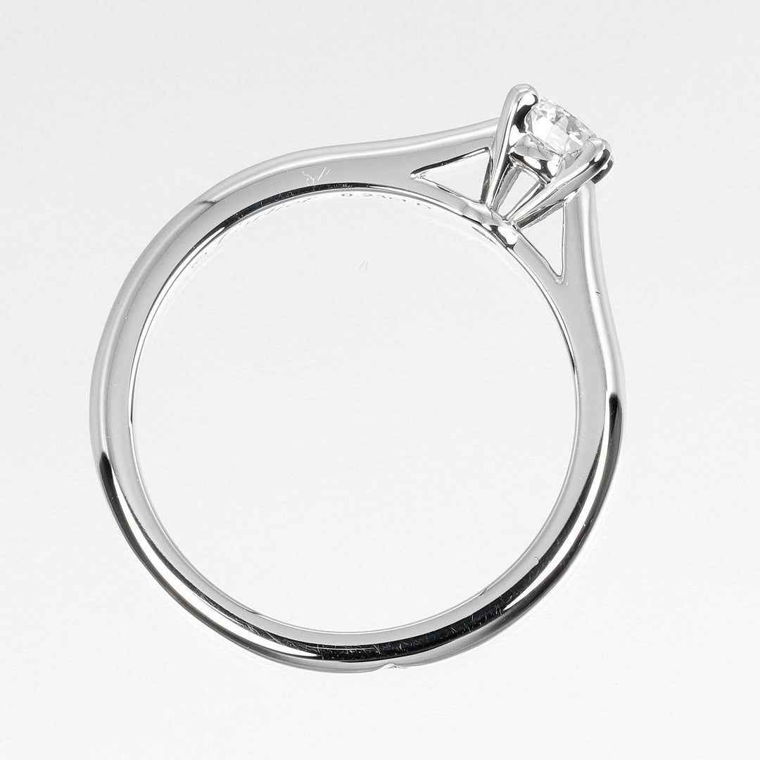 CARTIER Ring 0.23ct VS1/F/3EX Pt950Platinum, Diamond Silver 1895 Solitaire Women 47 Used Authentic
