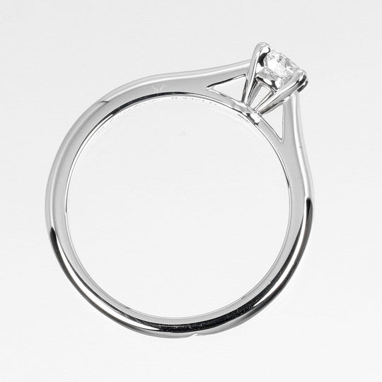 CARTIER Ring 0.23ct VS1/F/3EX Pt950Platinum, Diamond Silver 1895 Solitaire Women 47 Used Authentic