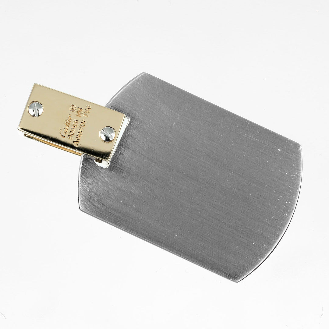 CARTIER Pendant top K18 Yellow Gold, Stainless Steel Silver Santos 100 Women(Unisex) Used Authentic