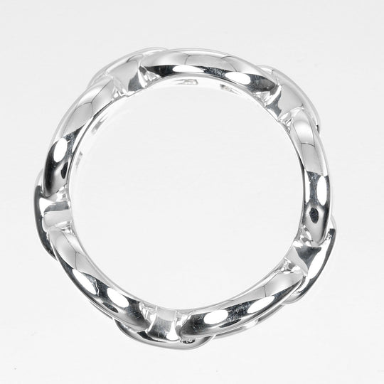 HERMES Ring Silver925 Silver Chene Dunkle Enchaine Women 50 Used Authentic