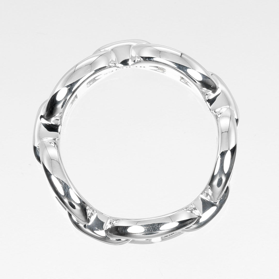 HERMES Ring Silver925 Silver Chene Dunkle Enchaine Women 50 Used Authentic