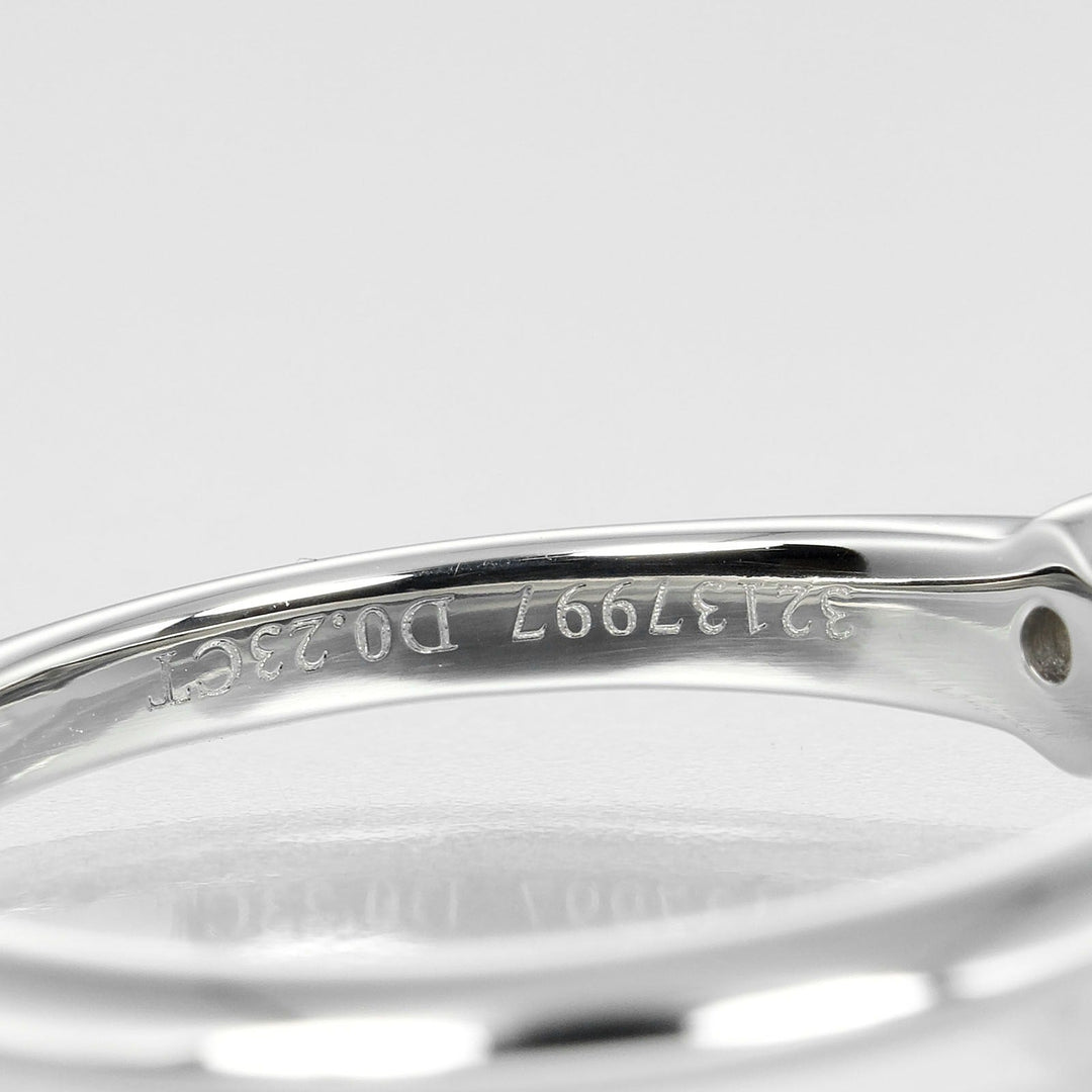 TIFFANY&Co. Ring 0.23ct Pt950Platinum, Diamond Silver Solitaire Women Used Authentic