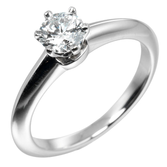 TIFFANY&Co. Ring 0.39ct VS1/E/GOOG Pt950Platinum, Diamond Silver Solitaire Women Used Authentic