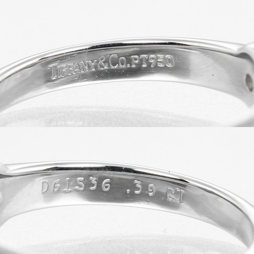 TIFFANY&Co. Ring 0.39ct VS1/E/GOOG Pt950Platinum, Diamond Silver Solitaire Women Used Authentic