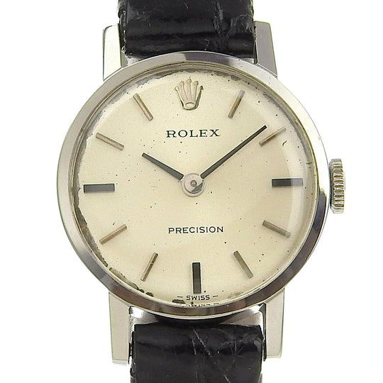 ROLEX Watches Hand Winding 2649 Stainless Steel , Leather Silver cal.1400 No. 2 Precision Silver dial Women Used Authentic