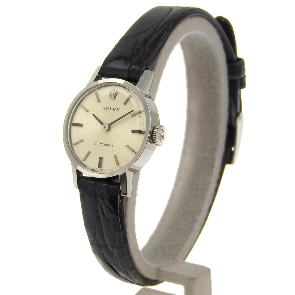 ROLEX Watches Hand Winding 2649 Stainless Steel , Leather Silver cal.1400 No. 2 Precision Silver dial Women Used Authentic