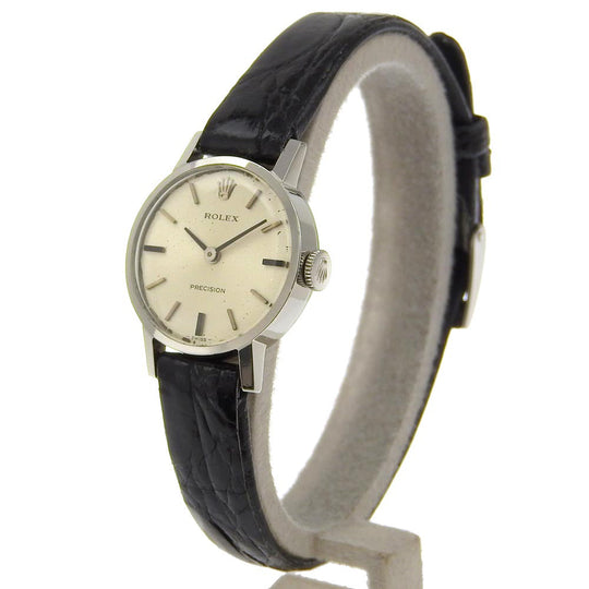 ROLEX Watches Hand Winding 2649 Stainless Steel , Leather Silver cal.1400 No. 2 Precision Silver dial Women Used Authentic