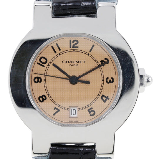 Chaumet Watches Quartz Stainless Steel , Leather Orange bronze dial Women Used Authentic
