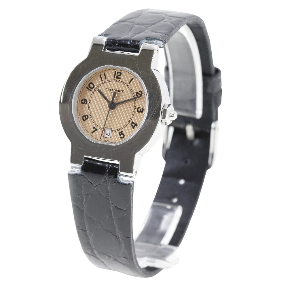Chaumet Watches Quartz Stainless Steel , Leather Orange bronze dial Women Used Authentic