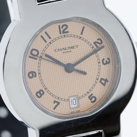 Chaumet Watches Quartz Stainless Steel , Leather Orange bronze dial Women Used Authentic