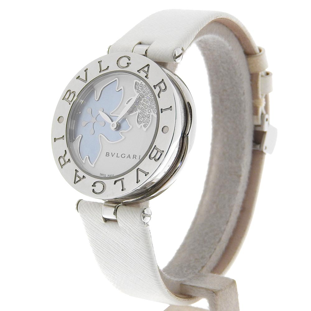 BVLGARI Watches Quartz BZ30FDSL Stainless Steel , Leather white Be zero one B-zero1 White shell dial Women Used Authentic