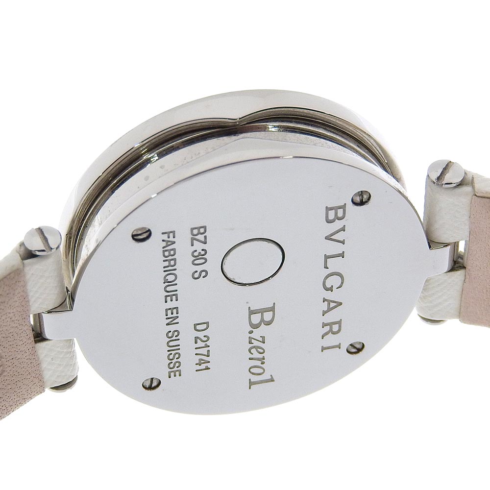 BVLGARI Watches Quartz BZ30FDSL Stainless Steel , Leather white Be zero one B-zero1 White shell dial Women Used Authentic