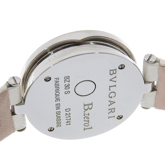 BVLGARI Watches Quartz BZ30FDSL Stainless Steel , Leather white Be zero one B-zero1 White shell dial Women Used Authentic