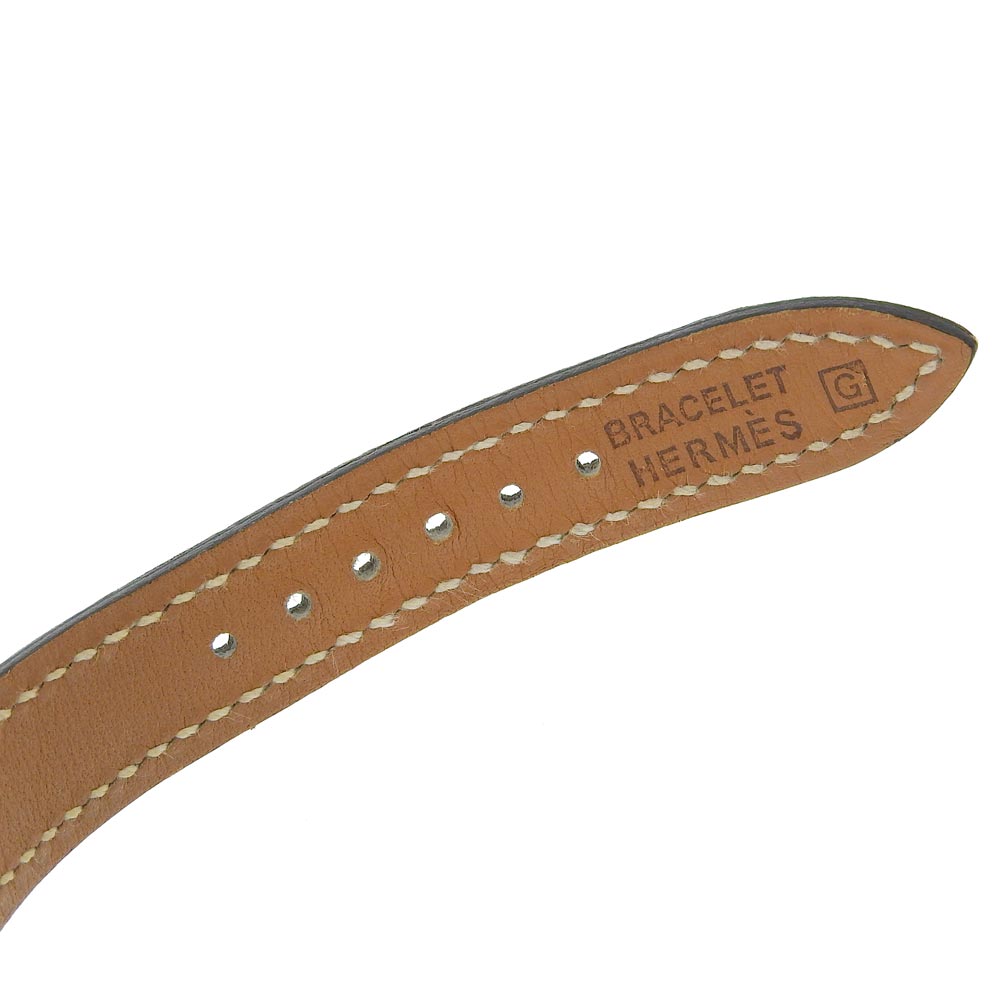 HERMES Watches Quartz TA1.210 Stainless Steel , Leather blue tandem Blue dial Women Used Authentic