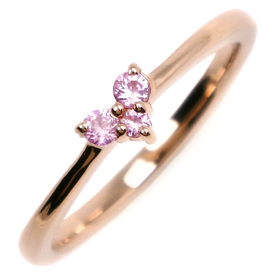 ete Ring K18 Pink Gold gold heart Women Used Authentic