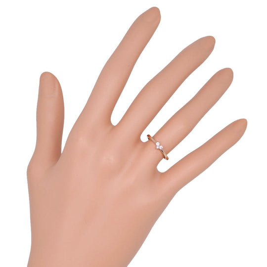 ete Ring K18 Pink Gold gold heart Women Used Authentic