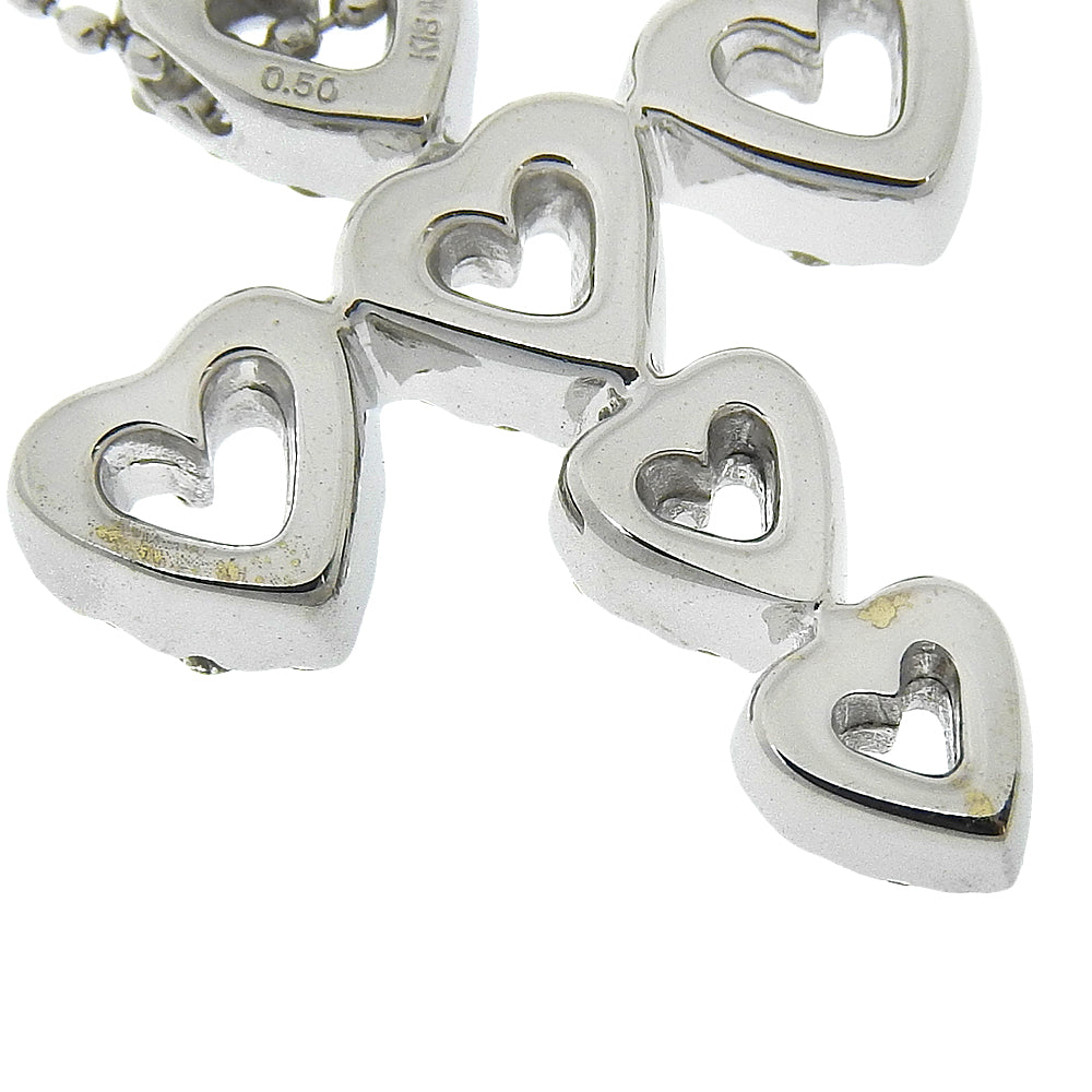 Ponte Vecchio Necklace K18 White Gold, Diamond Silver Women Used Authentic