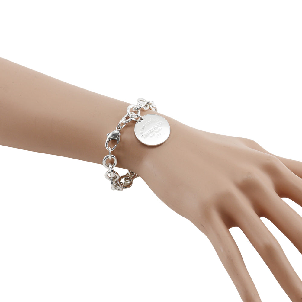 TIFFANY&Co. bracelet Silver925 Silver Round tags Return to TIFFANY & Co. Women Used Authentic