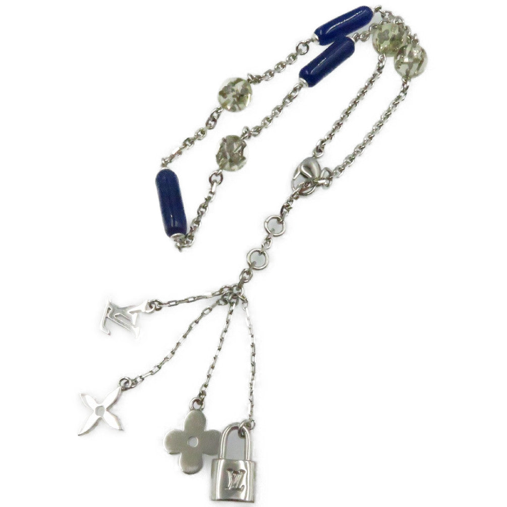 LOUIS VUITTON Necklace M65544 metal Silver Sotoire Veil Ankhlusion Women Used Authentic